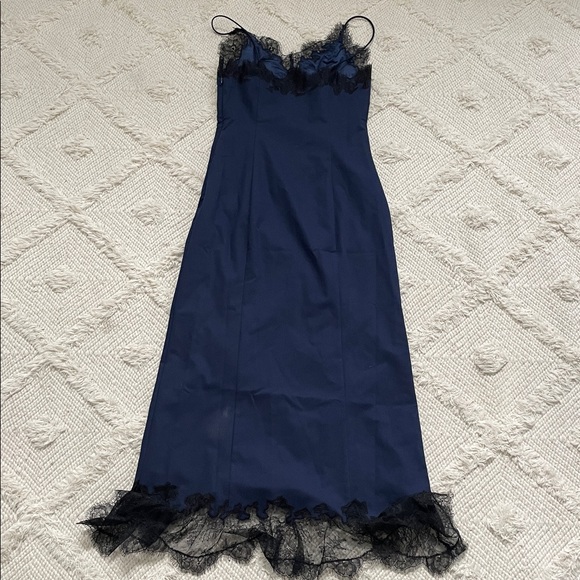 STAUD Nadia Lace Trimmed Midi Dress - Picture 7 of 7